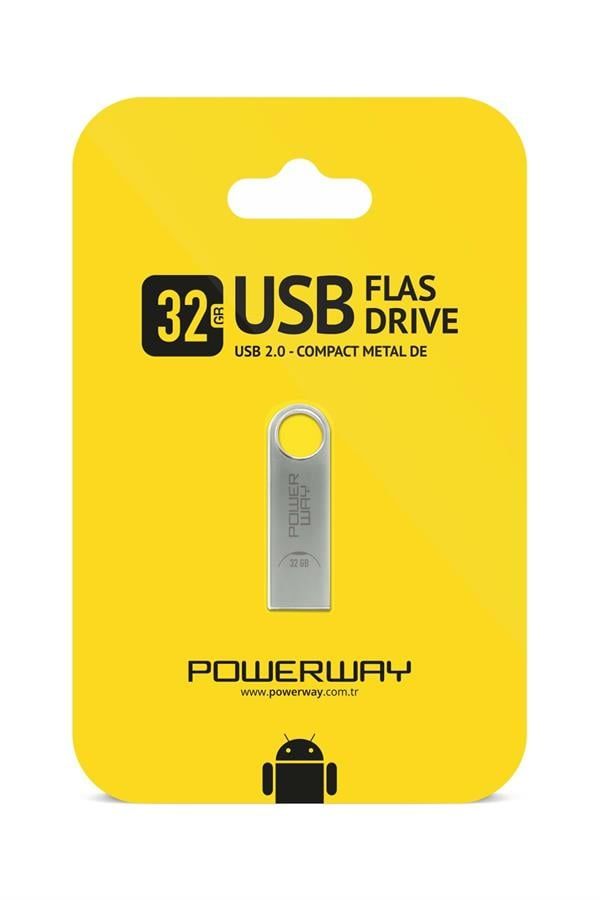 Powerway 32 GB USB Bellek Sari
